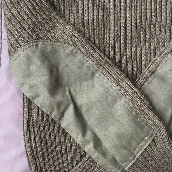 Vintage Marine Corps Military Green Mockneck Ribbed Wool Sweater - Picture 5 of 5